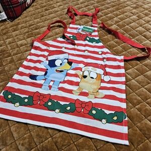 Nwt Kids Bluey Bingo Bistro Holiday Apron Gift Ideas Kitchen Baking